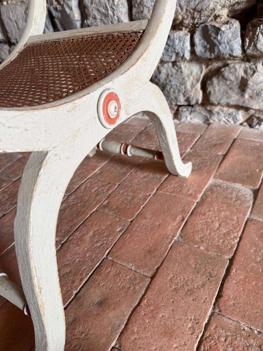 Curule Stool Dating From The 19th Century Napoleon III Beautiful Patina-photo-5
