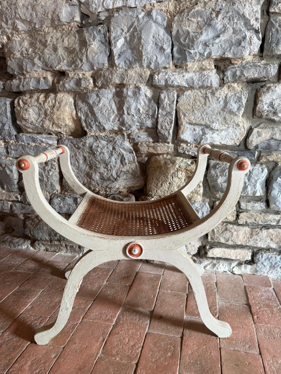 Curule Stool Dating From The 19th Century Napoleon III Beautiful Patina