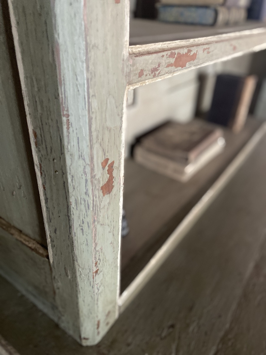 Louis XV 2-part Polychrome Bookcase Sideboard Dating From The 18th Century -photo-6