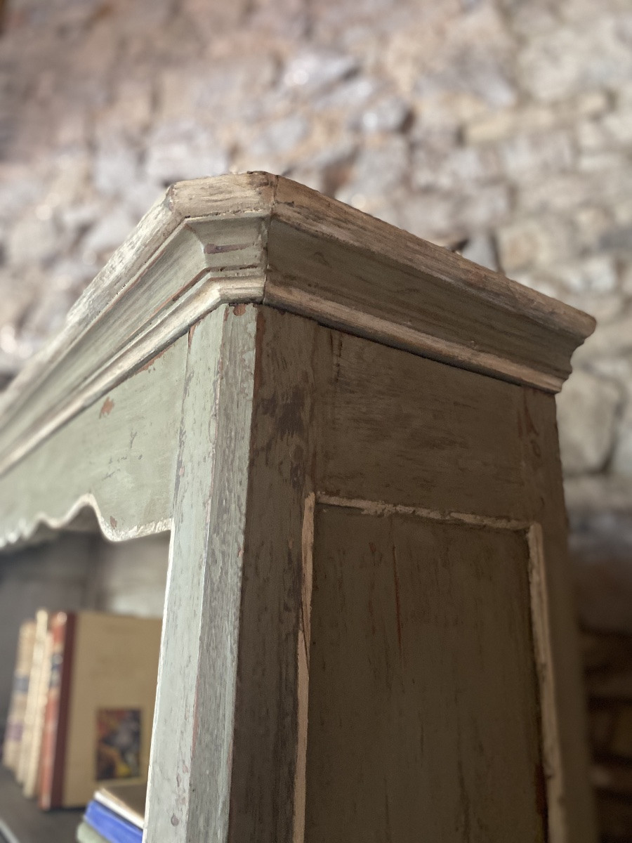 Louis XV 2-part Polychrome Bookcase Sideboard Dating From The 18th Century -photo-7