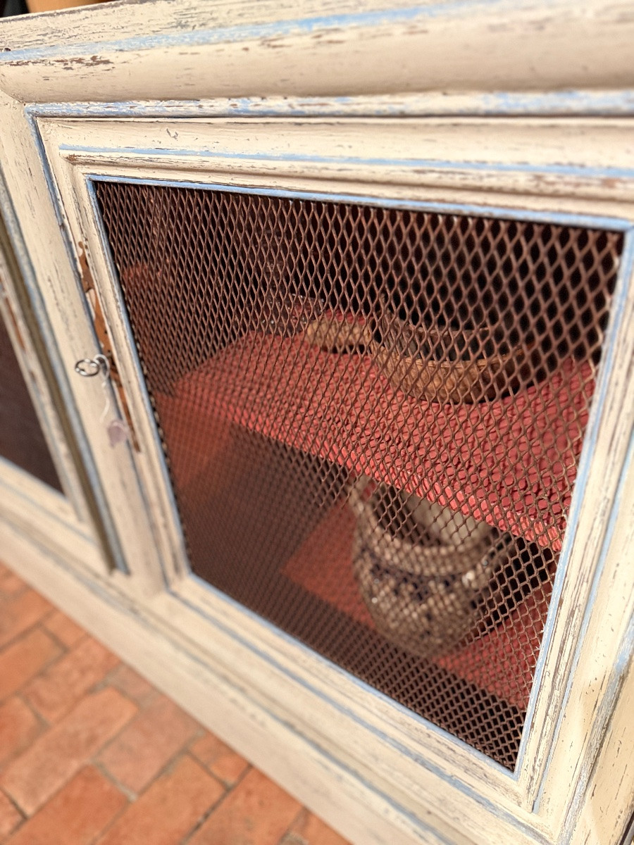 Louis XIV Parquet Bookcase Dating From The End Of The 18th Century With Patina -photo-3