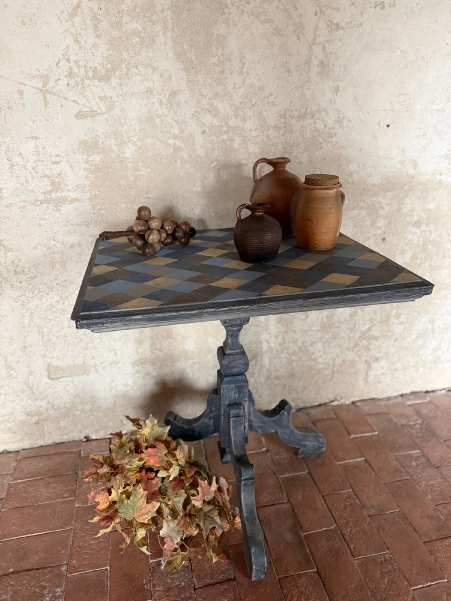 Small Louis Philippe Style Console Table From The 1900s With Beautiful Polychromy -photo-1
