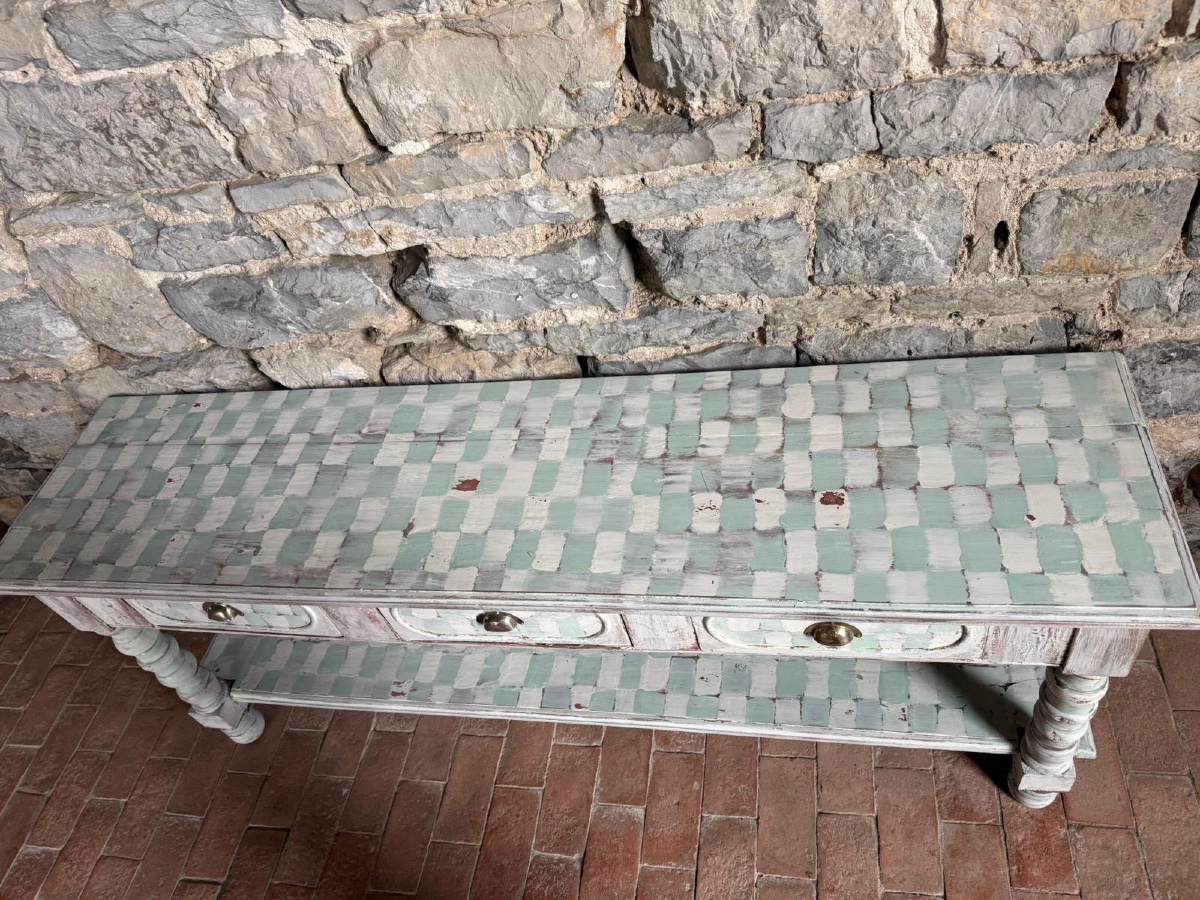 Louis XIV Console Table, Late 19th Century, Commercial Style, Beautiful Patina -photo-6