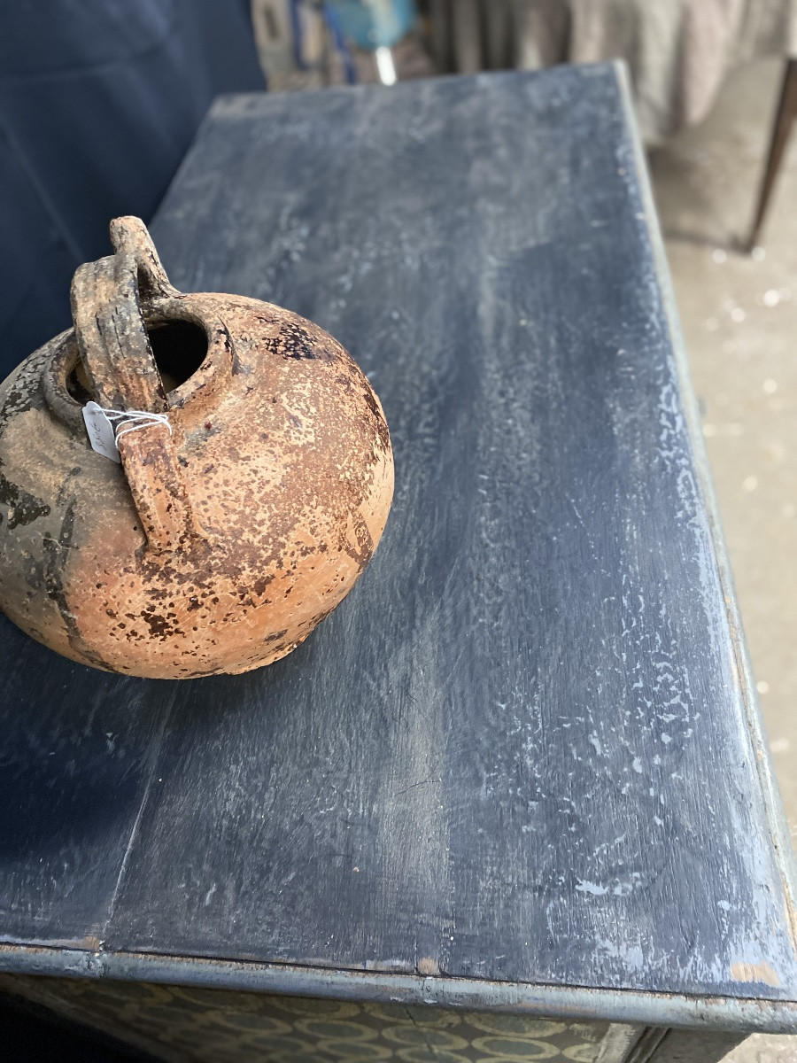 Commode Louis XVI patinée avec des formes -photo-5