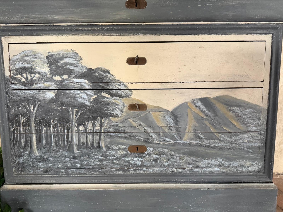 Commode Louis Philippe datant du 19e siècle avec marbre d’origine -photo-3