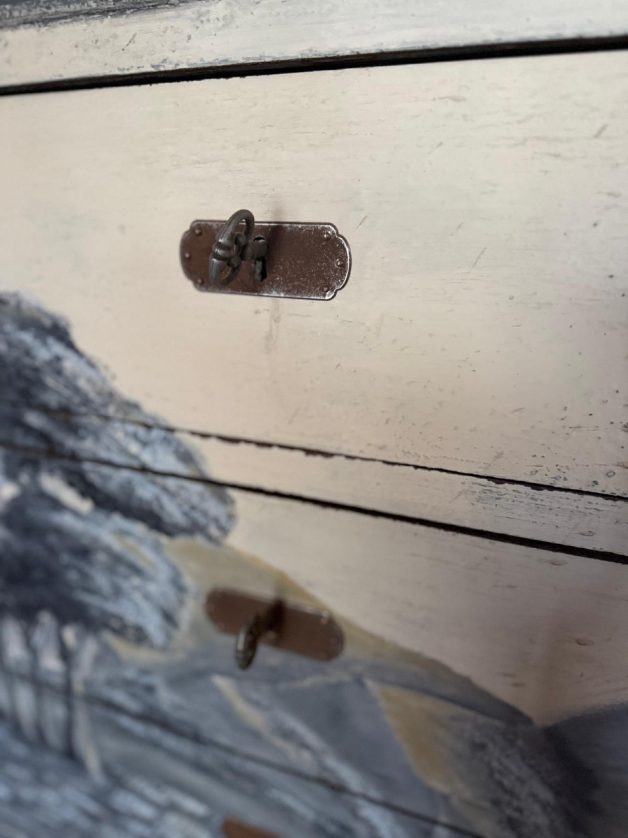 Commode Louis Philippe datant du 19e siècle avec marbre d’origine -photo-3