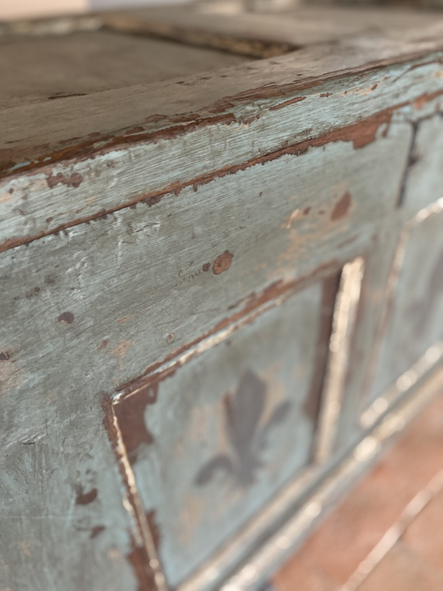 Coffre de mariage datant du 18e siècle polychrome -photo-3