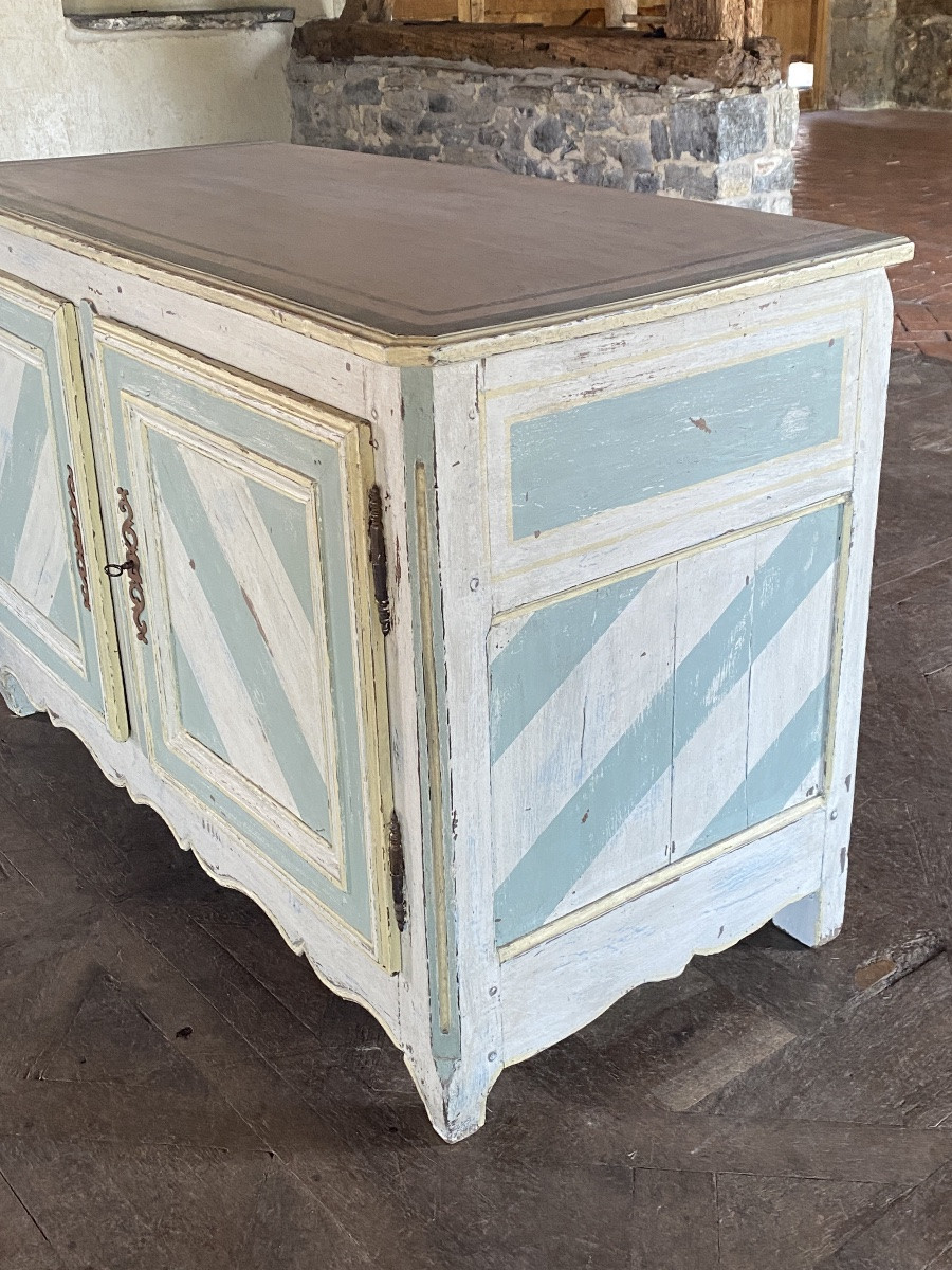 Polychrome Louis XV Buffet Dating From The 18th Century -photo-4
