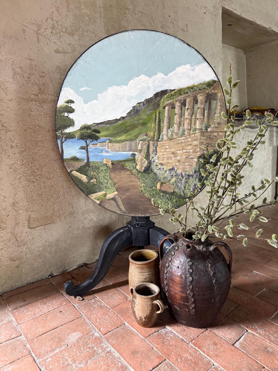 Napoleon III Pedestal Table With Tilting Top Dating From The 19th Century -photo-1