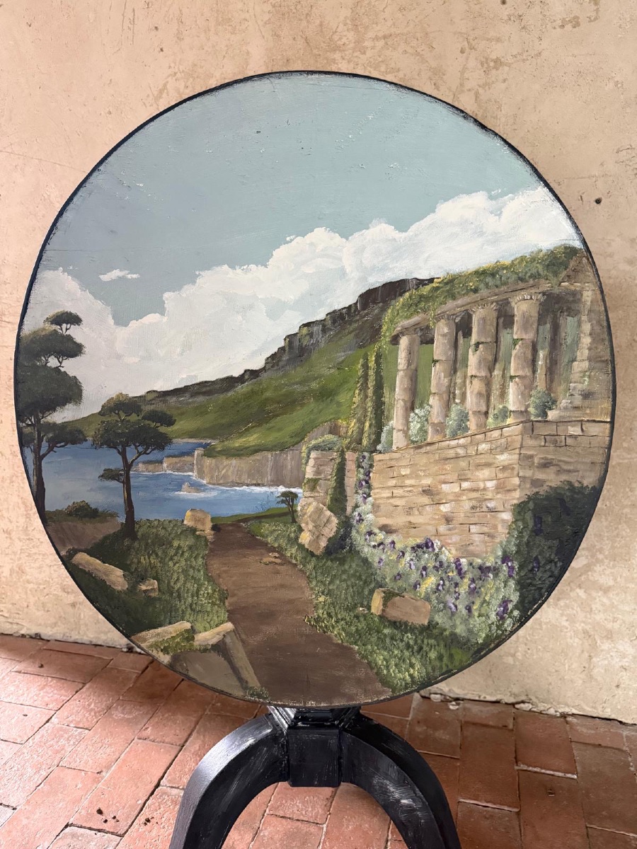 Napoleon III Pedestal Table With Tilting Top Dating From The 19th Century -photo-3