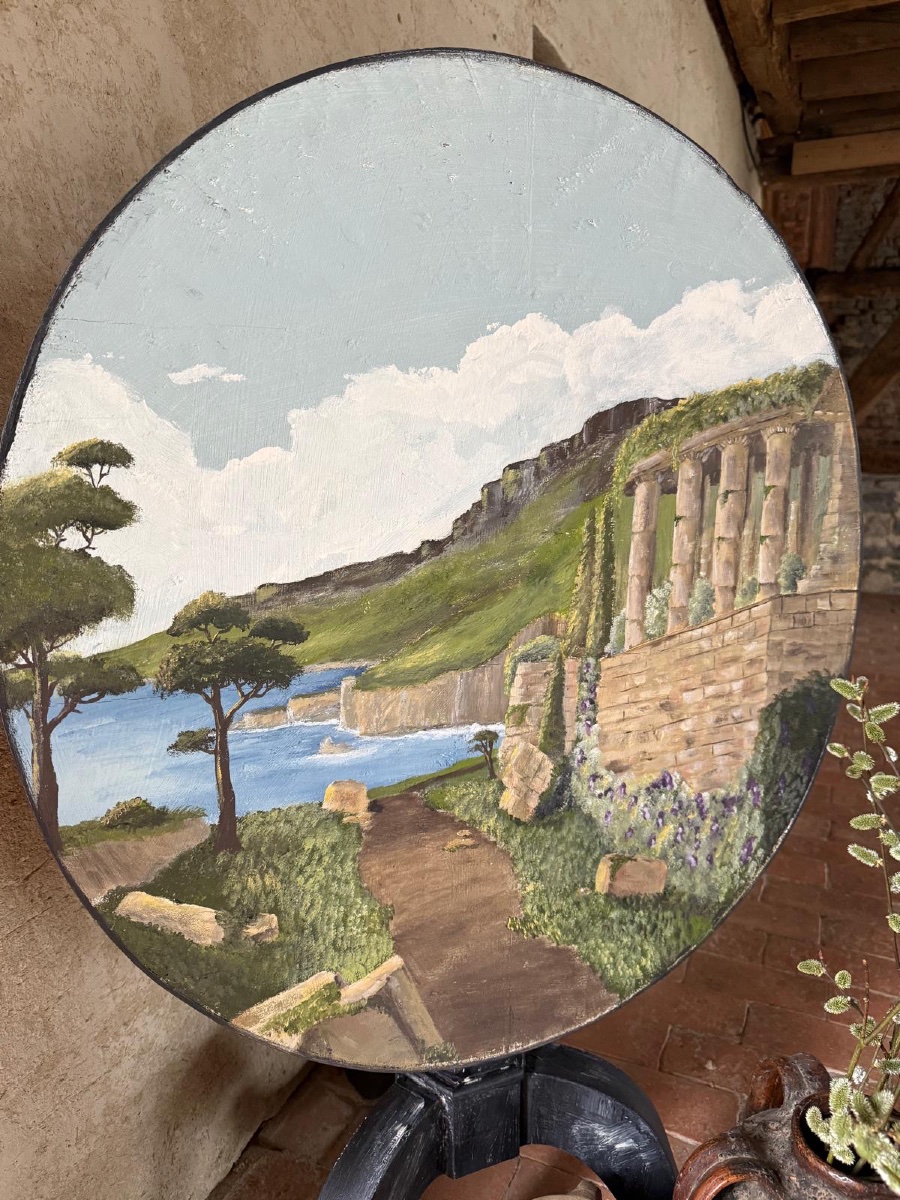 Napoleon III Pedestal Table With Tilting Top Dating From The 19th Century -photo-6