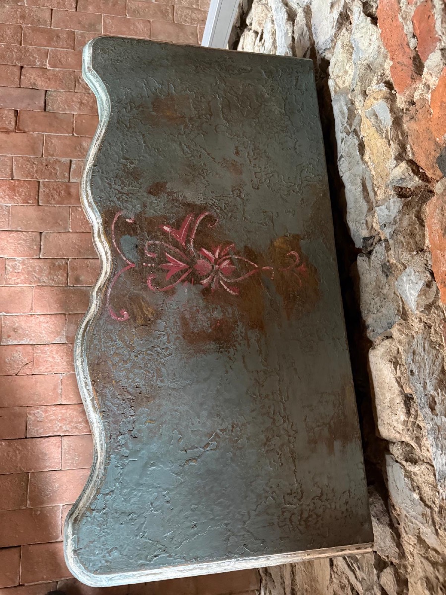 Commode galbée arbalète Louis XV  des années 1900 -photo-2