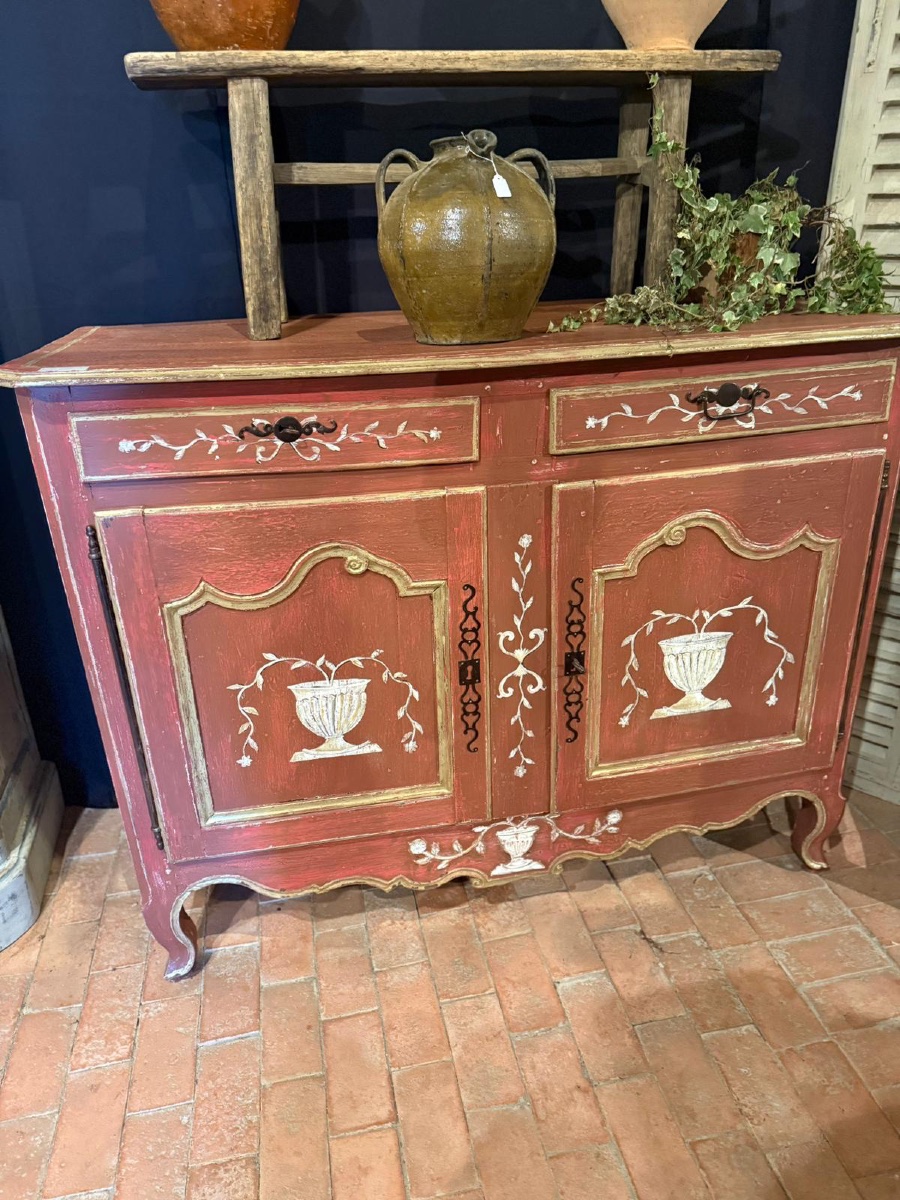 19th-century Louis XV Sideboard With 2 Doors And 2 Drawers 