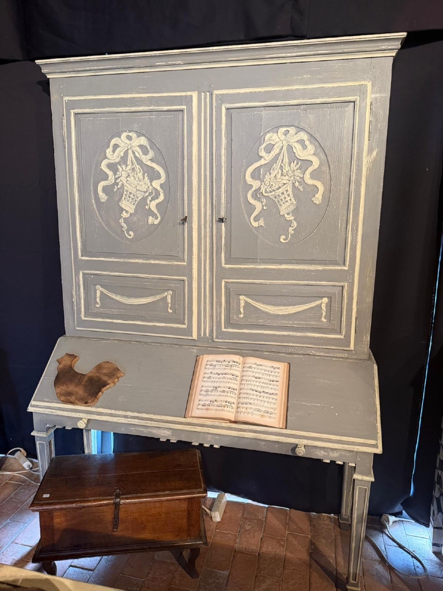 Double corps avec secrétaire et bibliothèque Louis XVI datant du 18e siècle -photo-5
