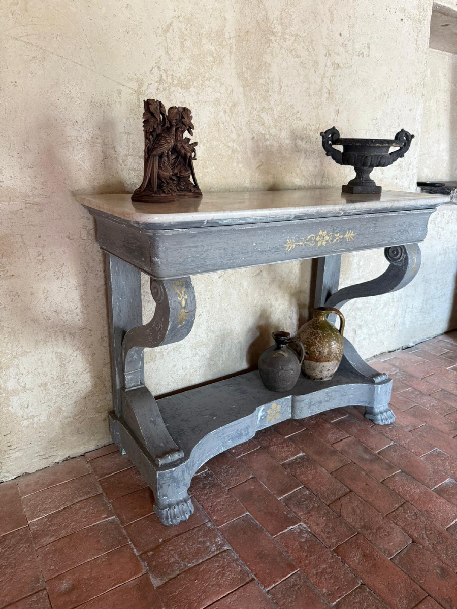 Empire Consulate-style Console Table Dating From The 19th Century -photo-1