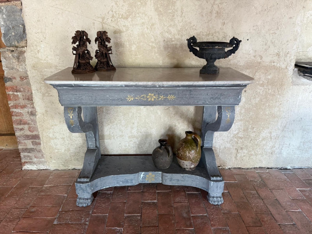 Empire Consulate-style Console Table Dating From The 19th Century 