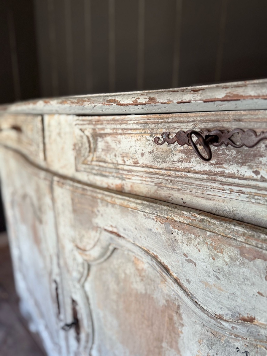 Buffet galbé Louis XV datant du 18e siècle patine ancienne -photo-4