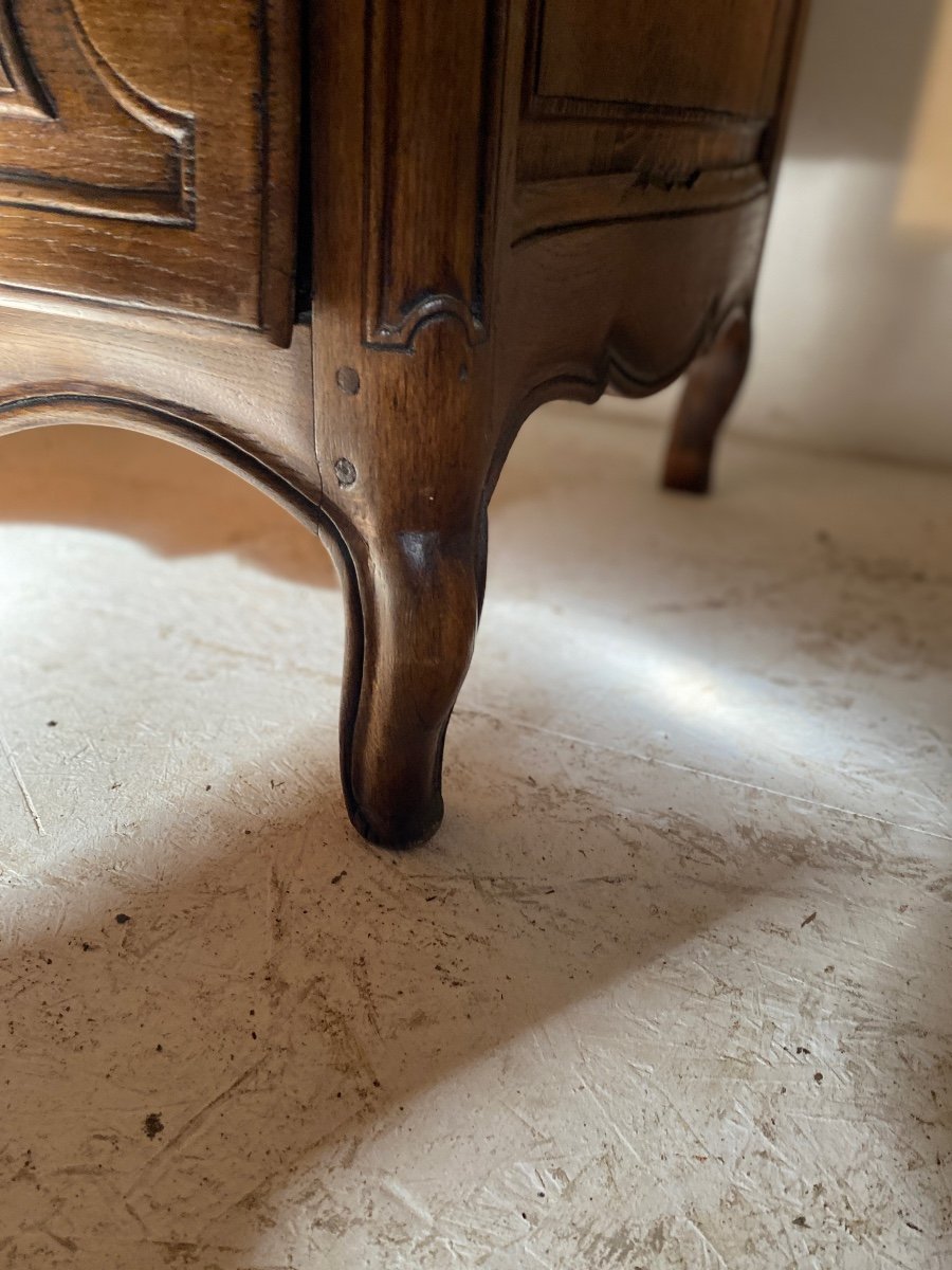 Curved Commode With Marble Early 19th-photo-2