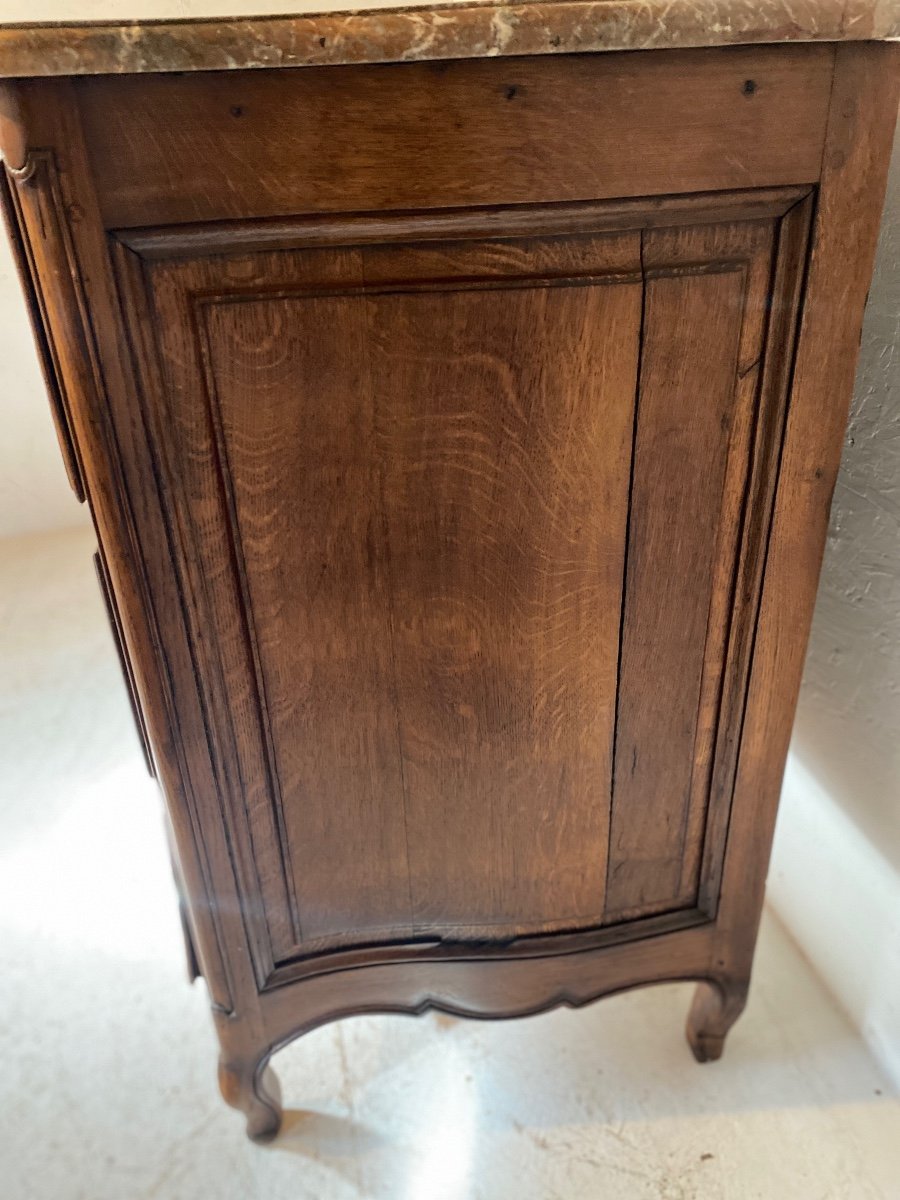 Curved Commode With Marble Early 19th-photo-6