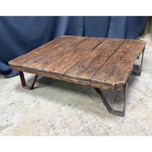 Industrial Coffee Table Dating From The 50s 60s 