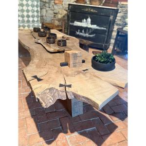 Coffee Table Rebuilt With Old Oak 