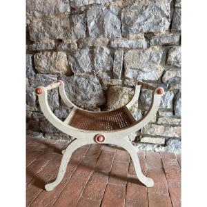 Curule Stool Dating From The 19th Century Napoleon III Beautiful Patina