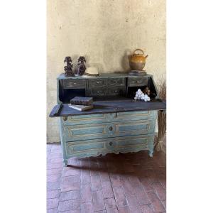 18th-century Louis XV-style Slanted Secretary Desk 