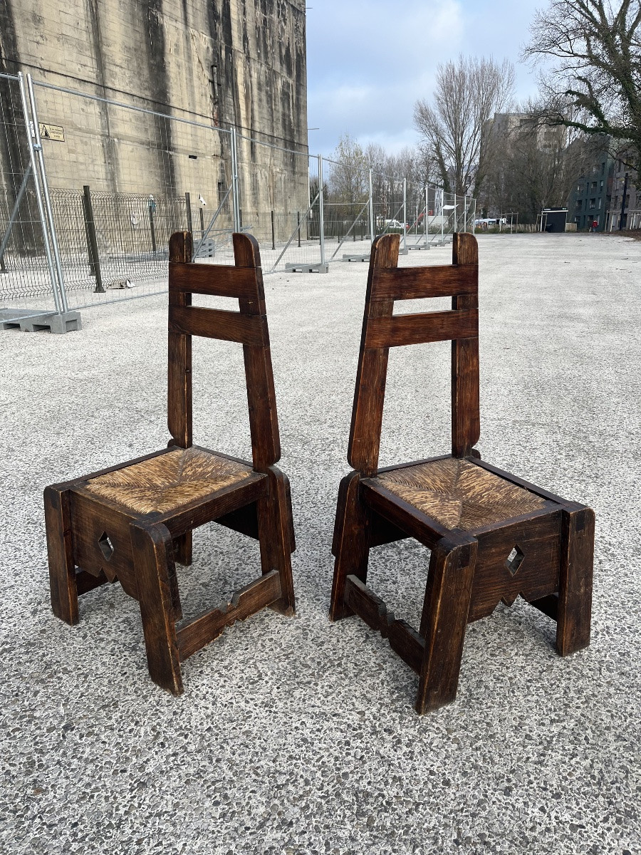Paire de chaises montagnardes.-photo-2