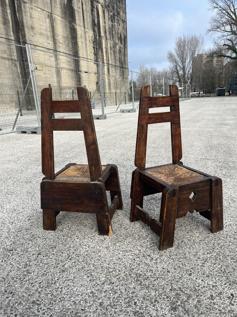 Paire de chaises montagnardes.-photo-3
