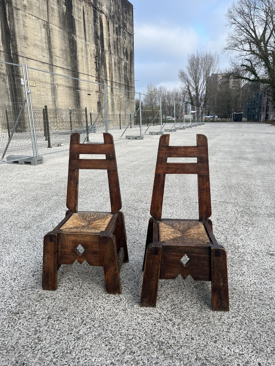 Paire de chaises montagnardes.-photo-4