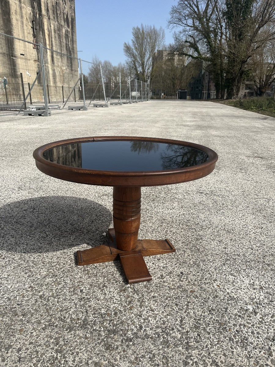 Table basse en chêne dlg Charles Dudouyt.-photo-2