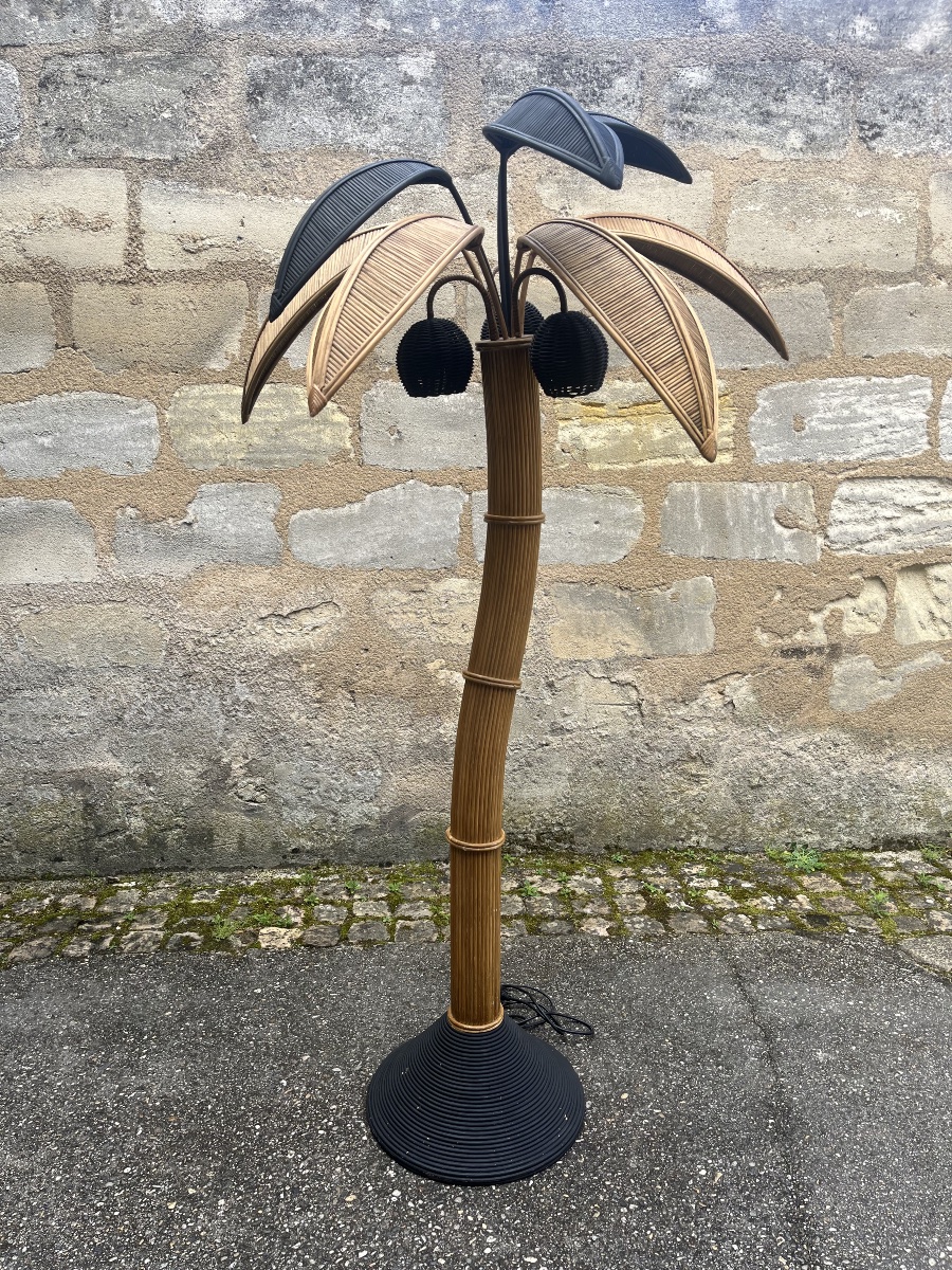 Lampadaire palmier années 80.