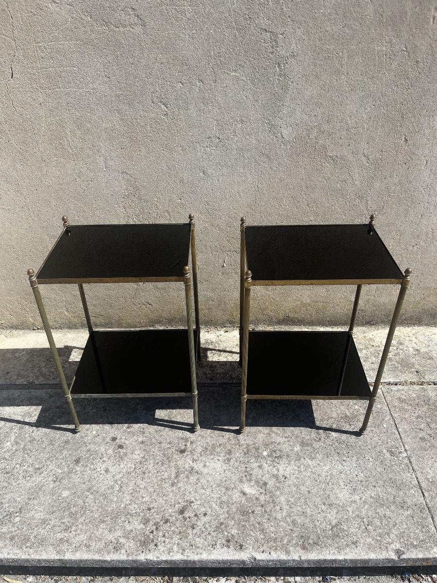 Pair Of Maison Baguès Side Tables.