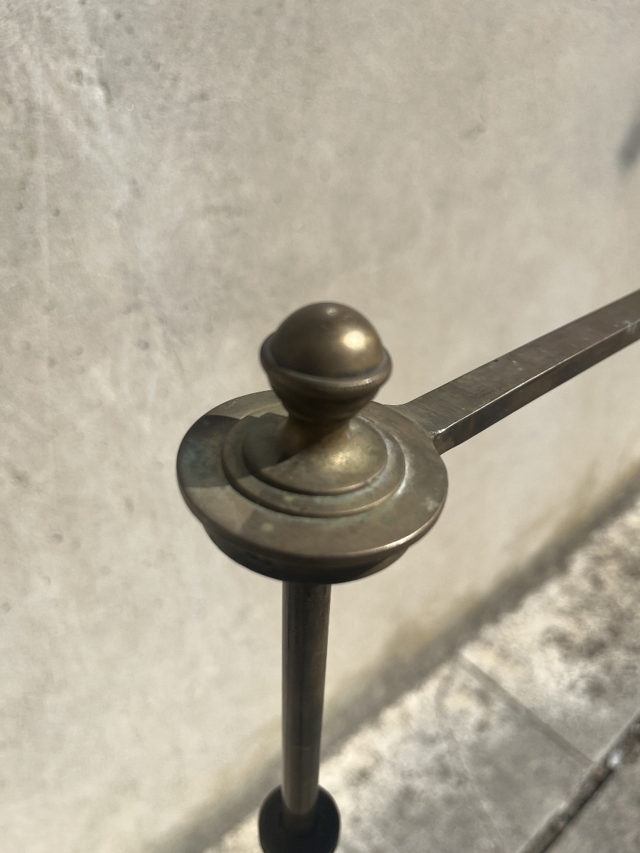 Articulated Reading Lamp Made Of Bronze And Brass, 1950.-photo-1