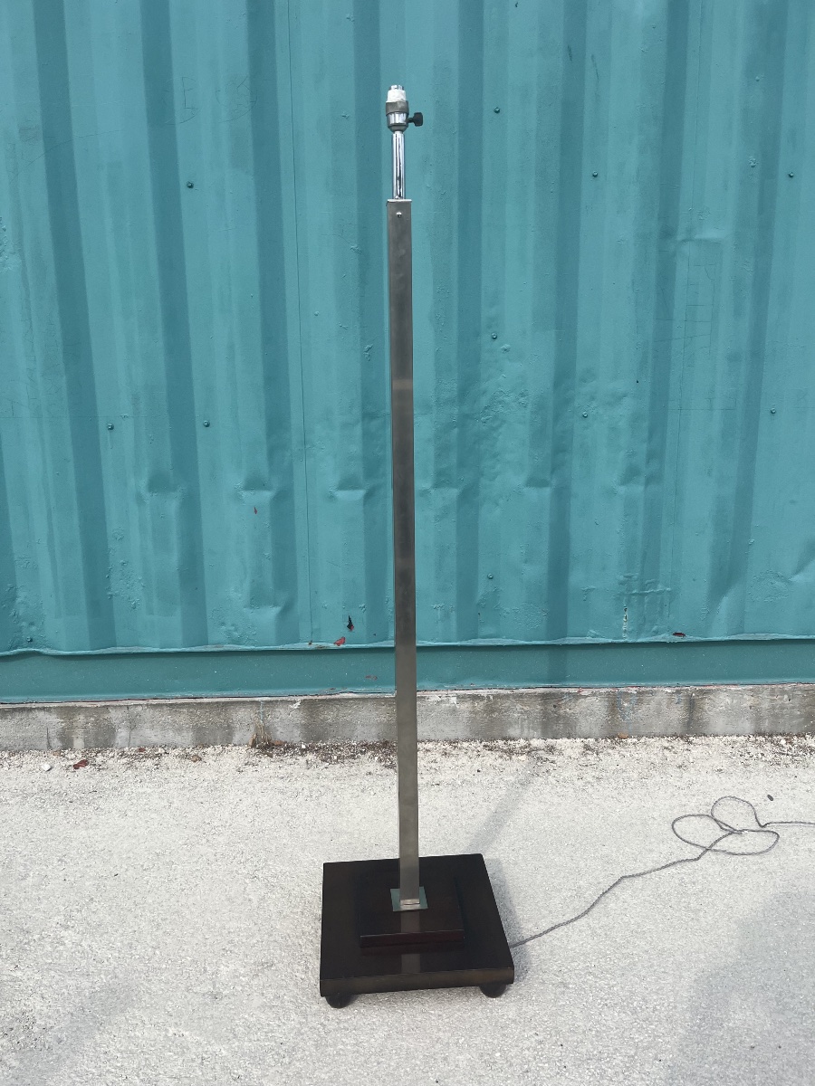 Floor Lamp In The Style Of Jacques Adnet.-photo-3