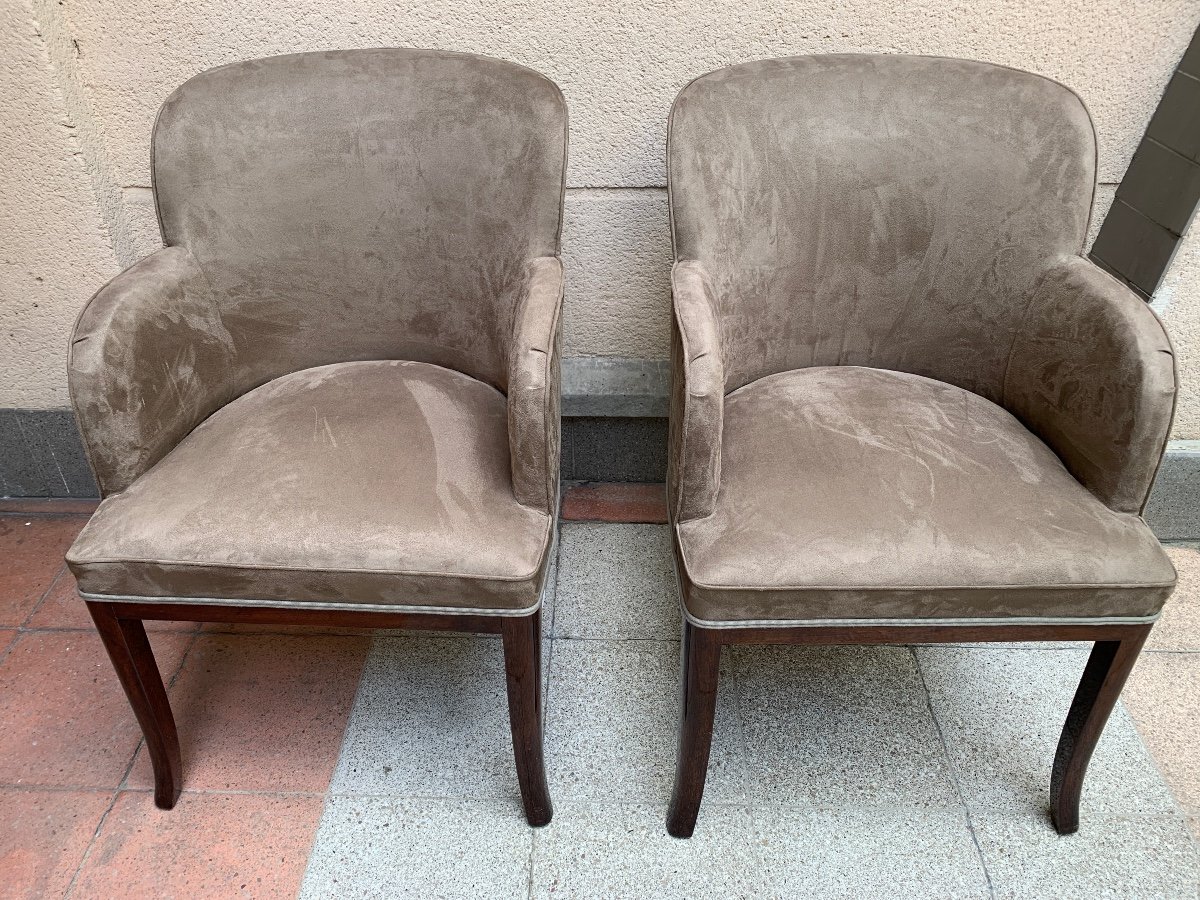 Paire De Fauteuils Art Déco
