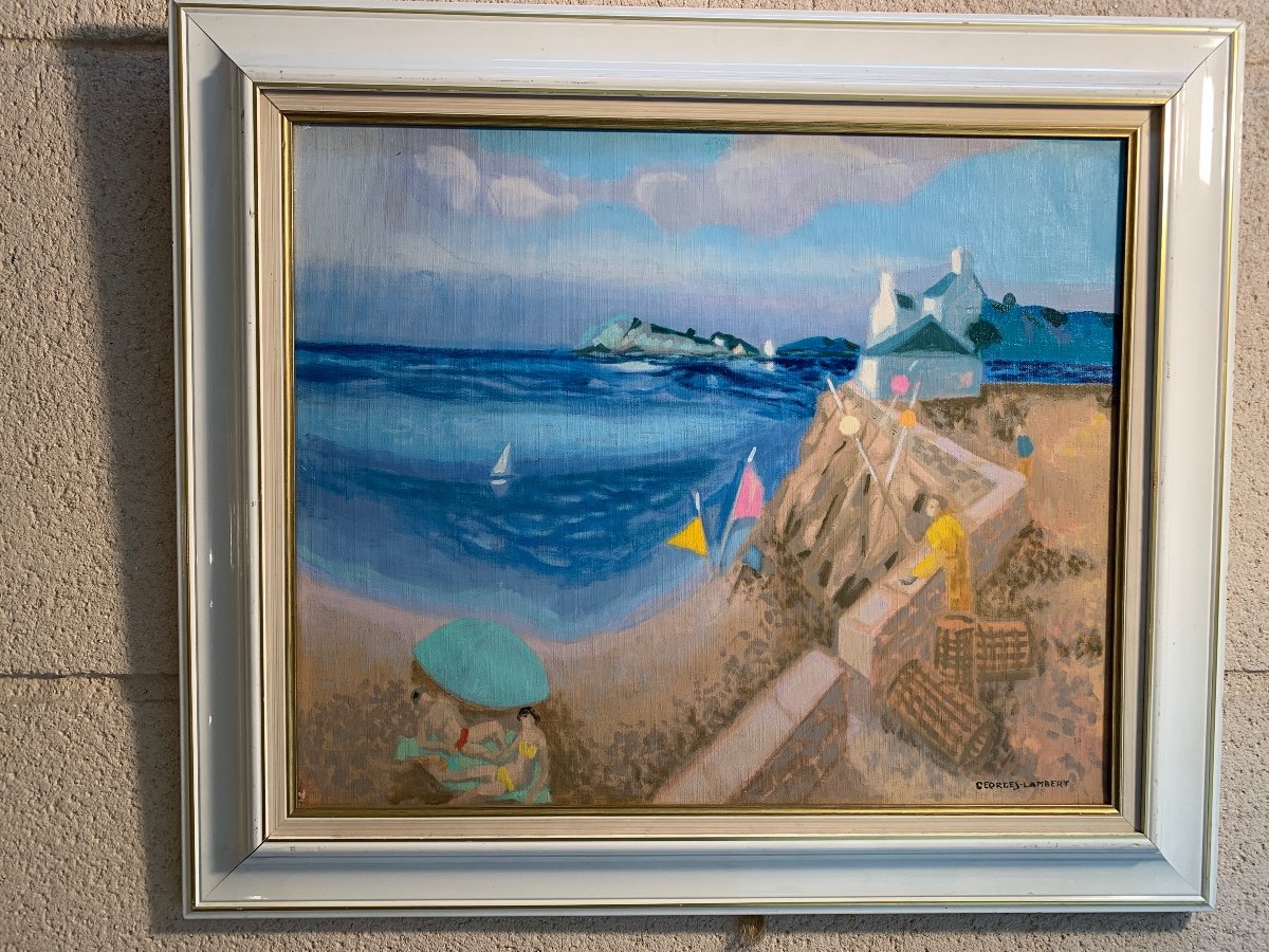 Georges Lambert, Quai Breton, Oil On Canvas.