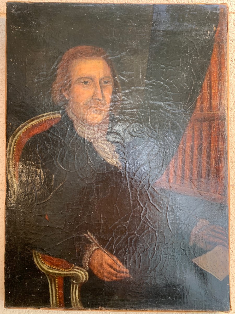 école Française Début 19eme Siècle,portrait D,avocat -photo-4