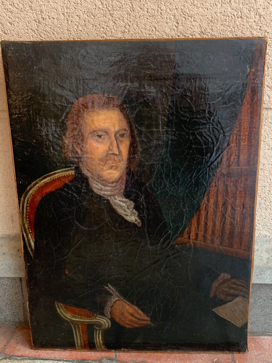 école Française Début 19eme Siècle,portrait D,avocat 