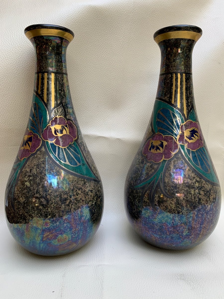 Pair Of Louis Dage Vases