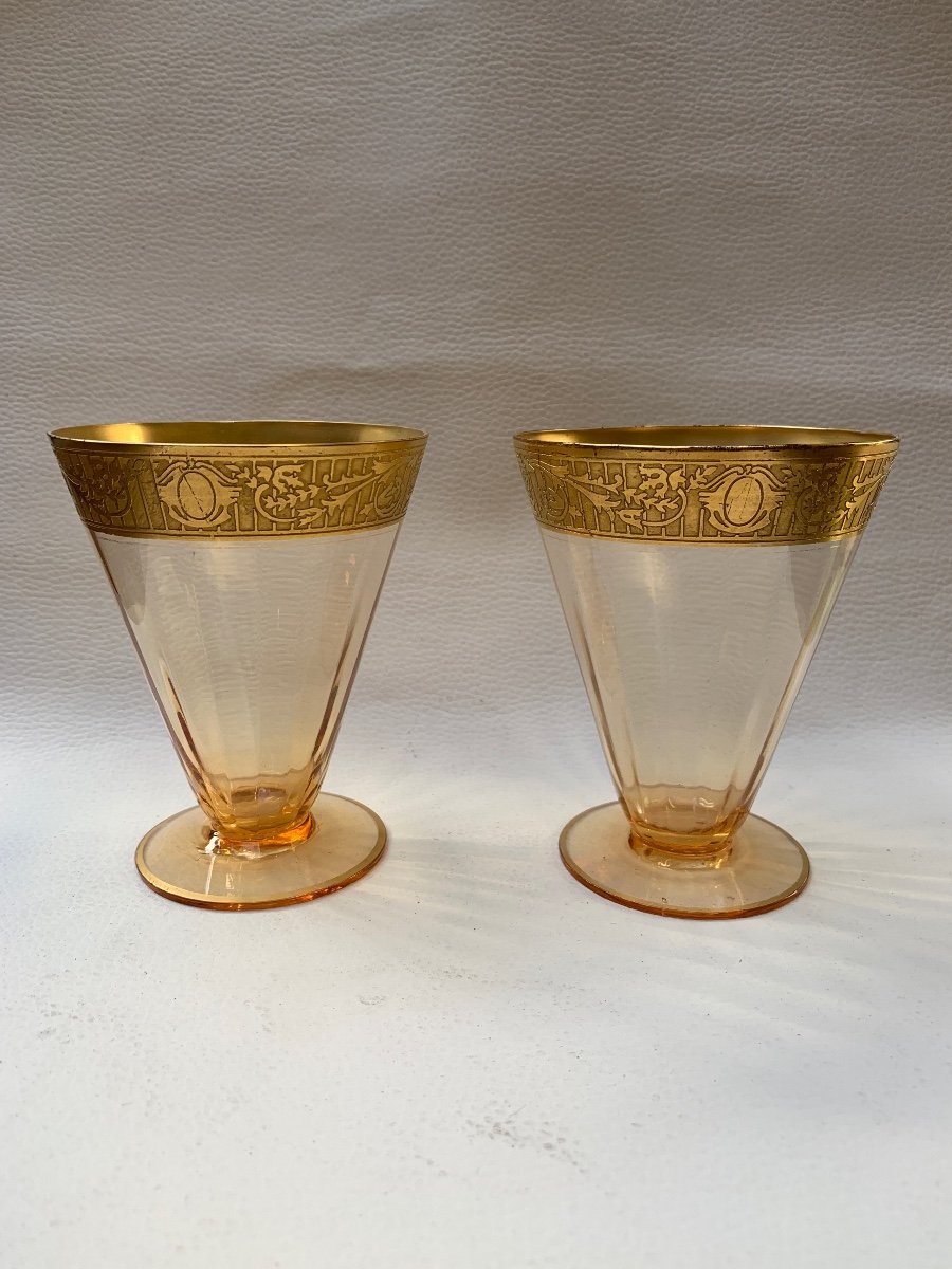 Pair Of Acid-etched Crystal Glasses-photo-3