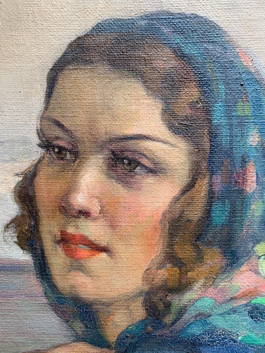 Léonie Humbert Vignot, Femme Donnant Sur Un Paysage De Neige -photo-4