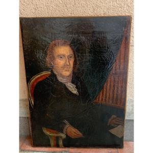 école Française Début 19eme Siècle,portrait D,avocat 