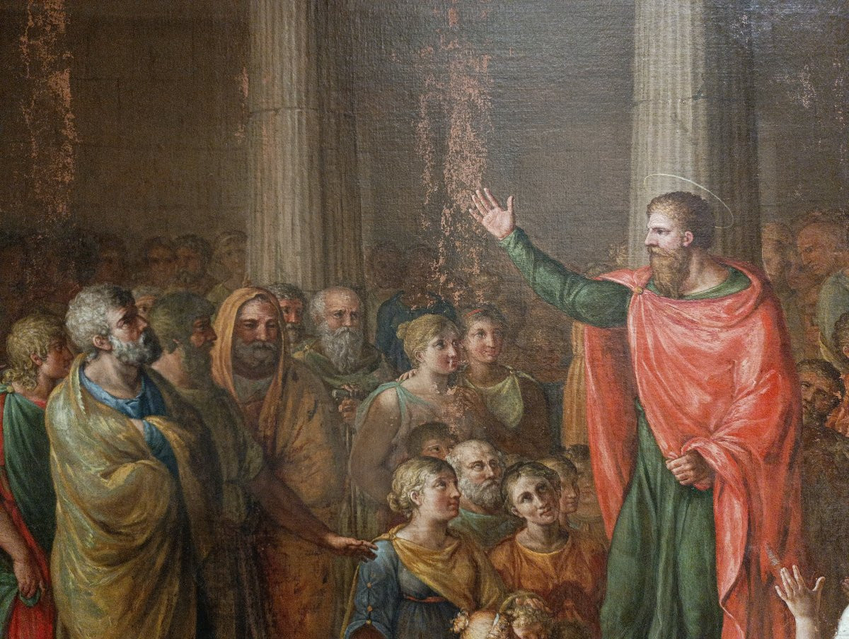 Neoclassical Painter. Saint Paul Preaching In The Areopagus Of Athens-photo-1