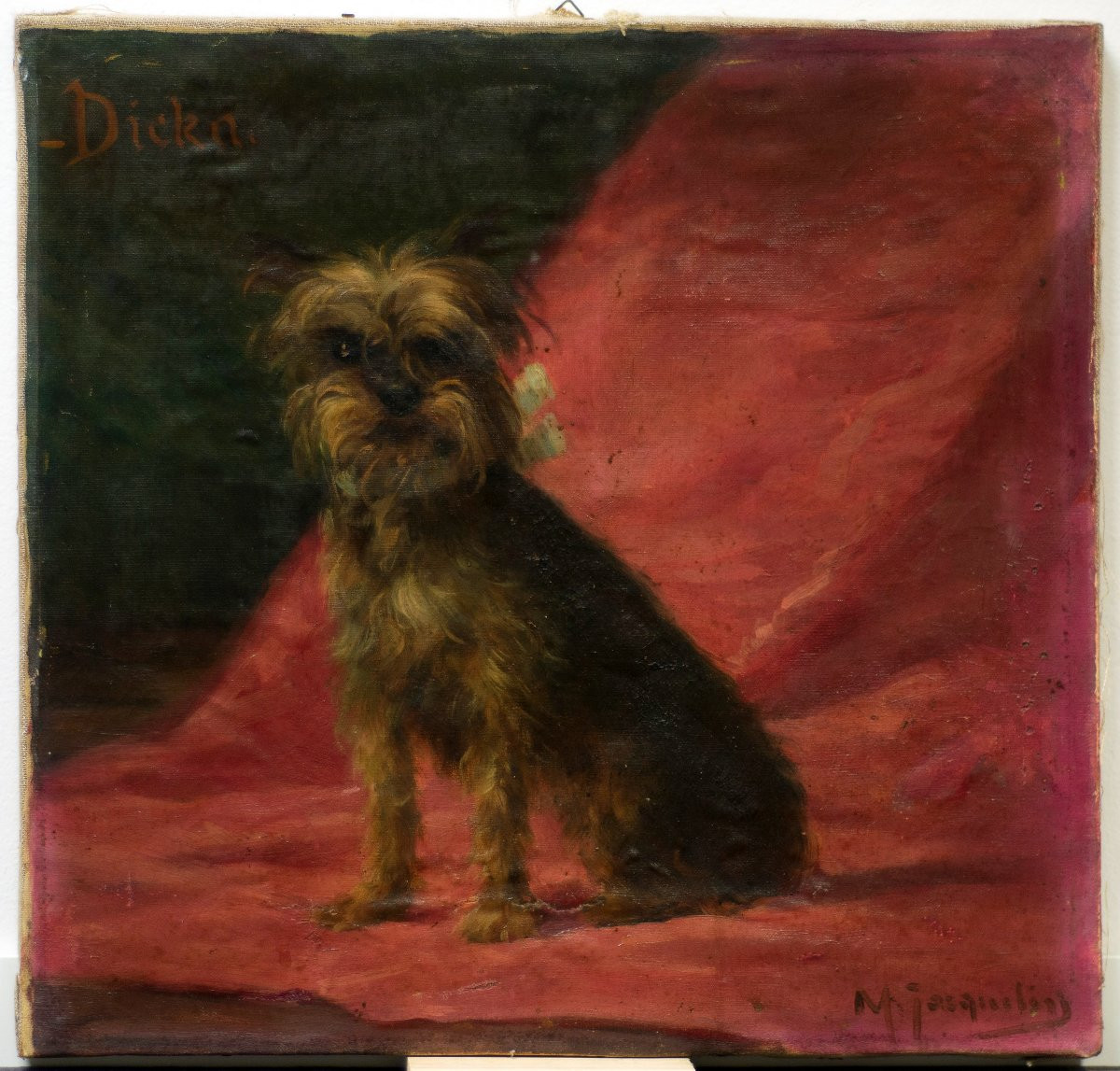 École française, XIXe siècle. Portrait d'un Yorkshire Terrier-photo-2