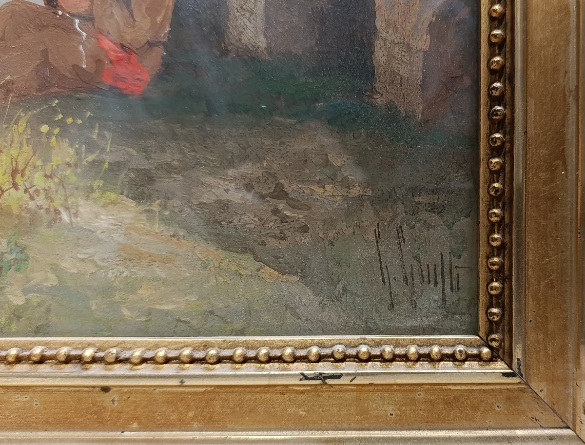 Guglielmo Giusti (Naples 1824 - après 1916). Vue d'Amalfi depuis le couvent des Capucins.-photo-2