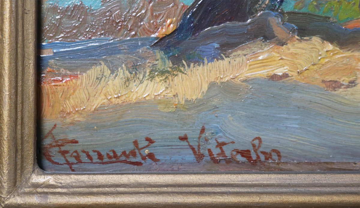 Carlo Ferranti (rome, 1840–1908). View Near Viterbo-photo-2