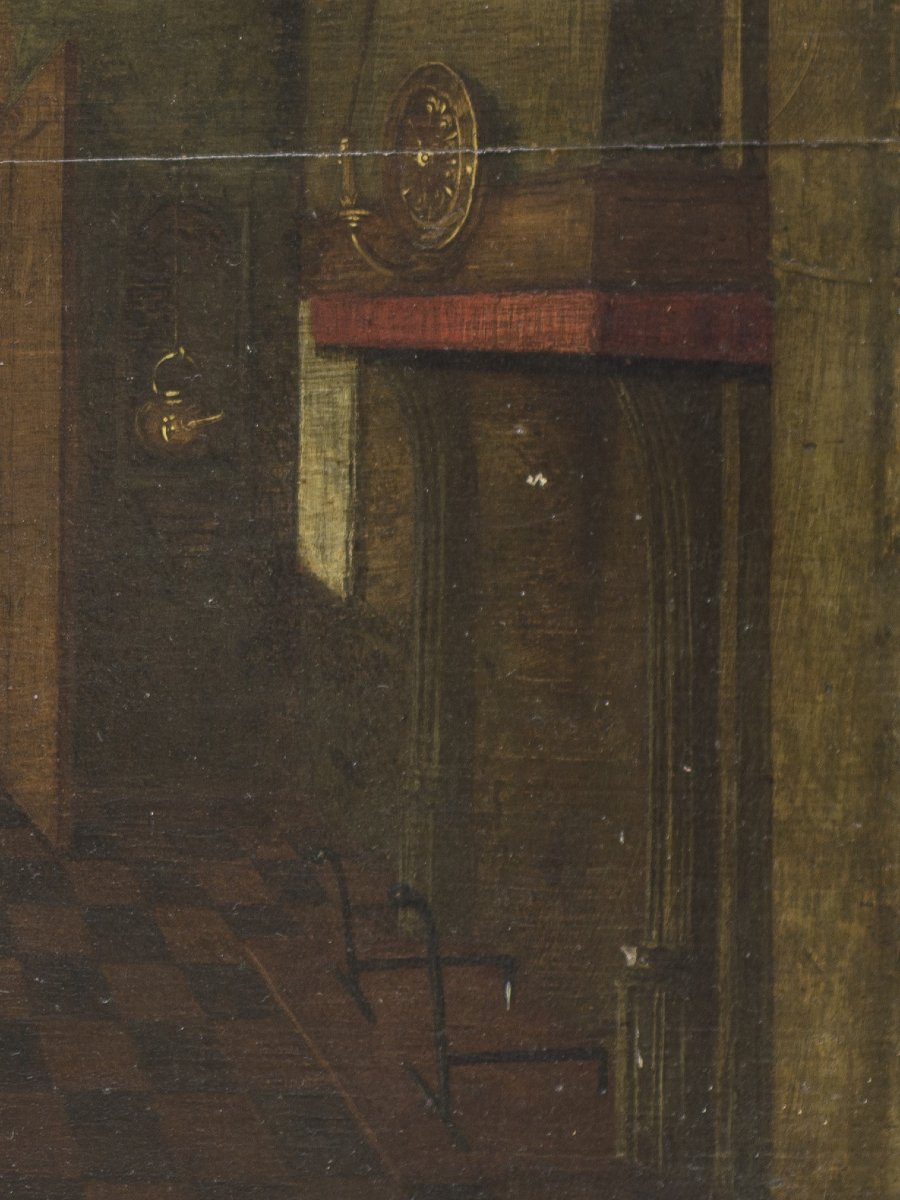 Attributed To Hendrik Van Steenwijk II (antwerp, 1580–1649). Interior With Saint Jerome-photo-1