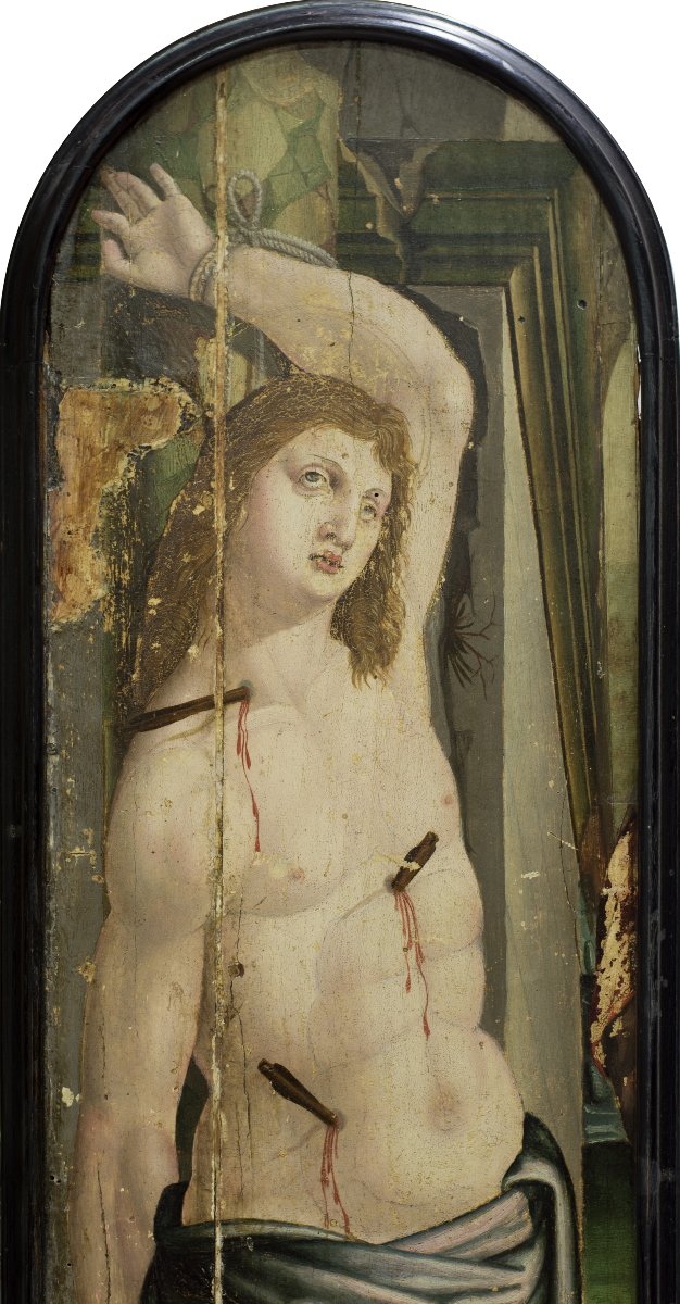 15th–16th-century Painter. St. Sebastian-photo-3
