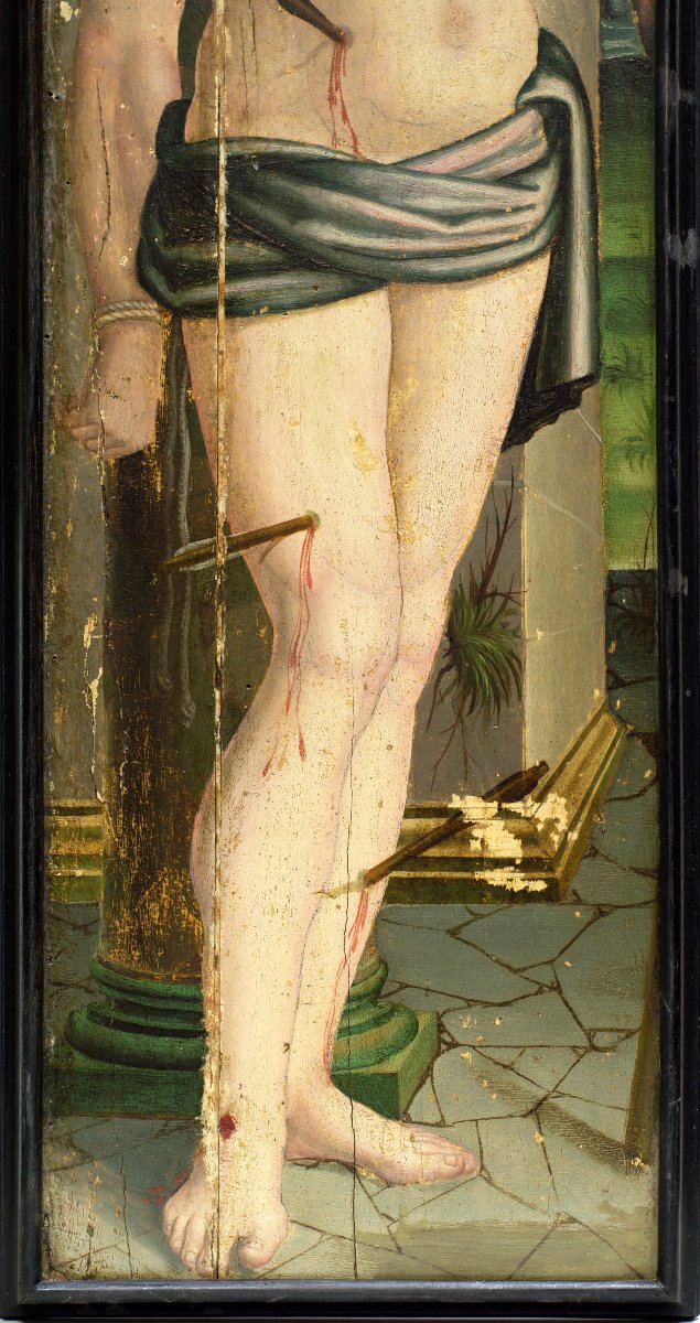 15th–16th-century Painter. St. Sebastian-photo-4